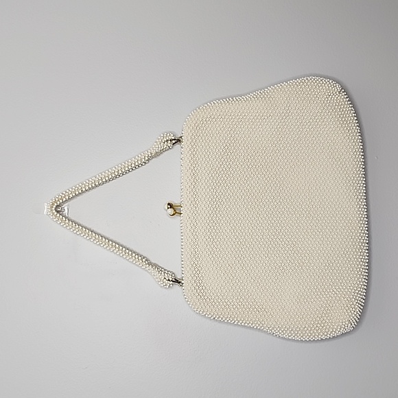 Corde Bead Ivory Vintage Purse - Picture 1 of 12